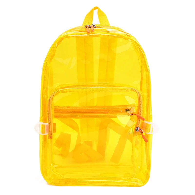 Sac a Dos Transparent Noir Jaune Sac a dos Femme