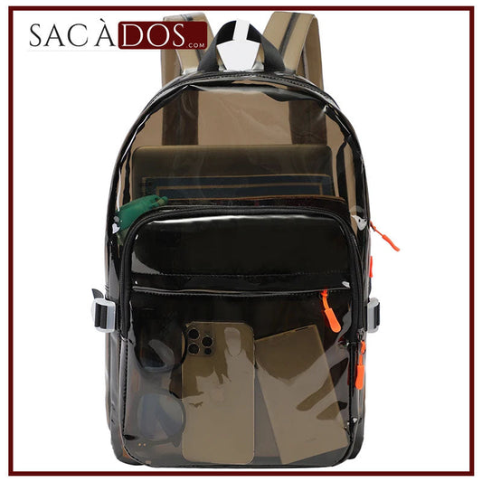 Sac a Dos Transparent Noir Noir Sac a dos Femme