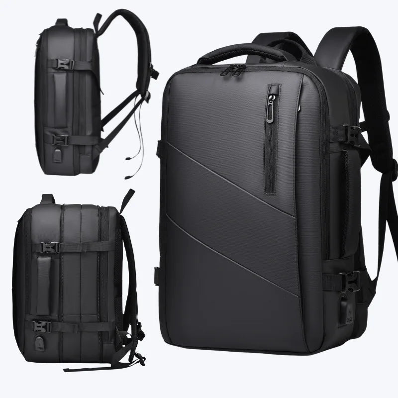 Sac à Dos pour Ordinateur Portable Homme Noir 16 pouces Sac a dos Homme