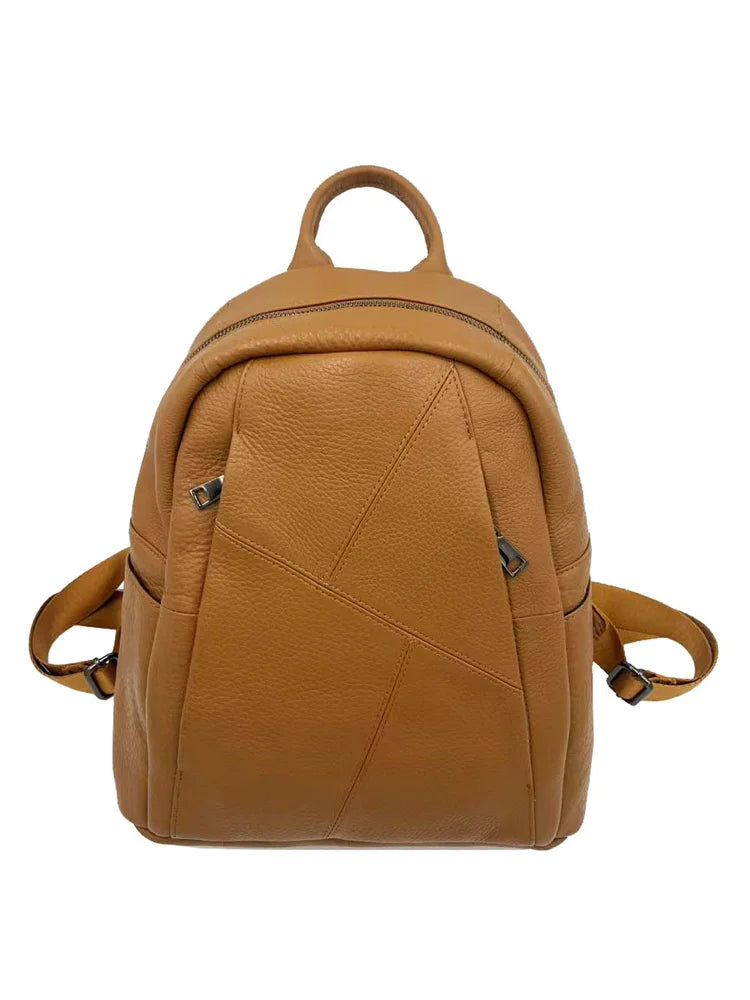 Sac à Dos Simili Cuir Souple Khaki Sac a dos Femme