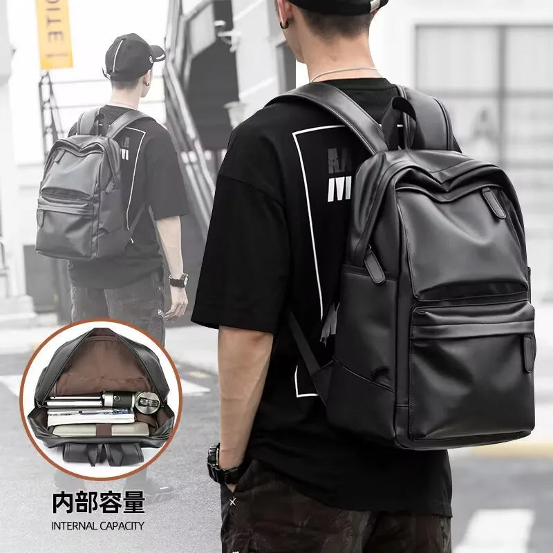 Sac à Dos Simili Cuir Imperméable Homme Sac a dos Homme