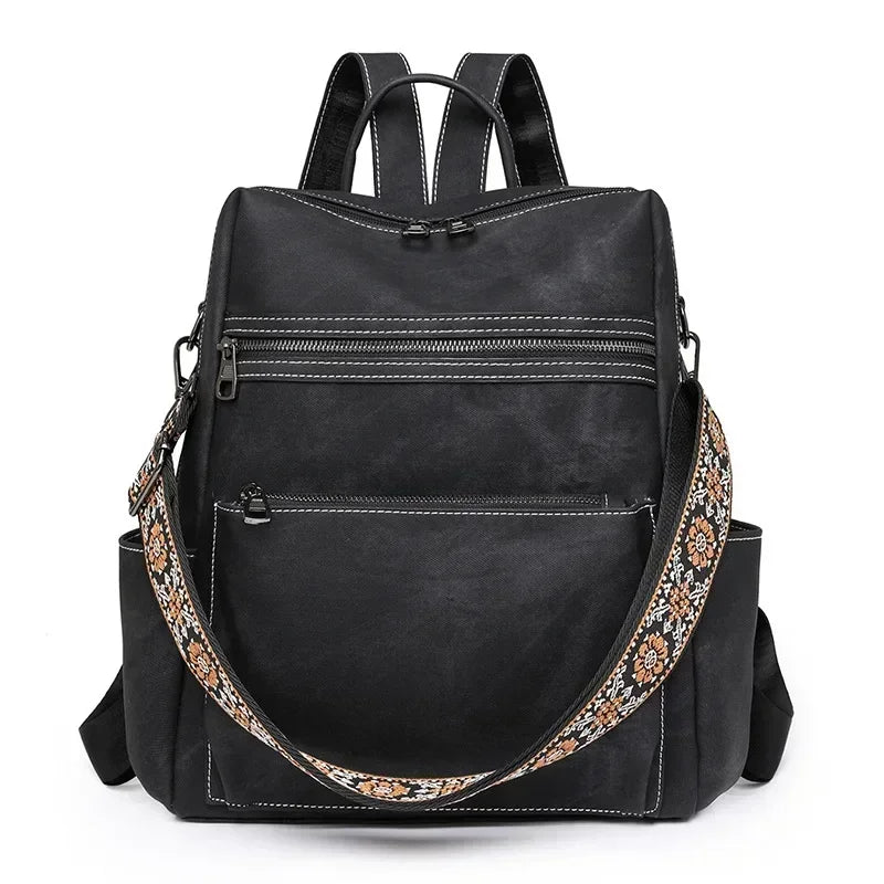 Sac à Dos pour Femme Camel Noir Sac a dos Femme