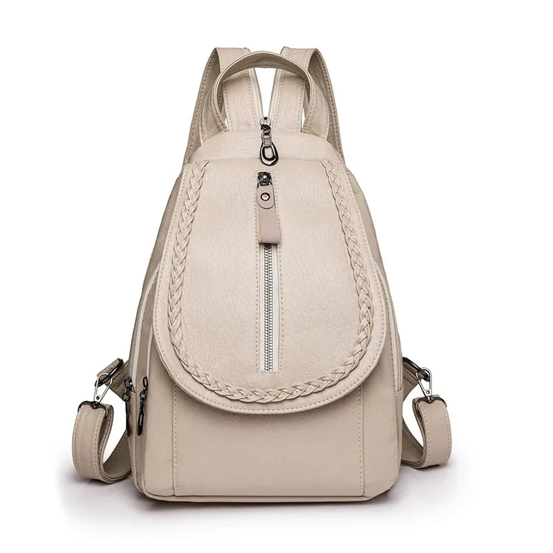 Sac à Dos Pu Souple Blanc Sac a dos Femme