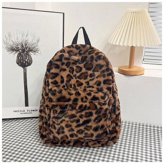 Sac à Dos Peluche Leopard Sac a dos Femme