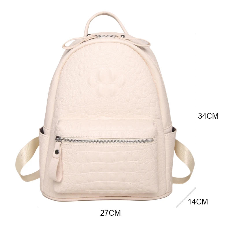 Sac à Dos Simili Cuir Blanc Sac a dos Femme
