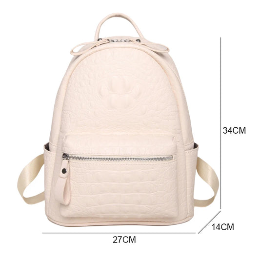 Sac à Dos Simili Cuir Blanc Sac a dos Femme