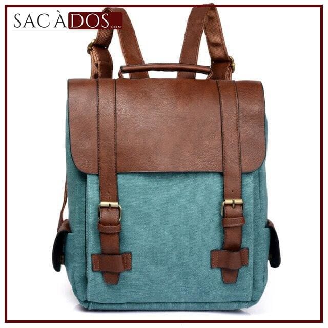 Cartable Adulte Vert + Canvas Sac a dos Femme