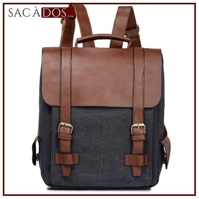 Cartable Adulte Noir + Canvas Sac a dos Femme