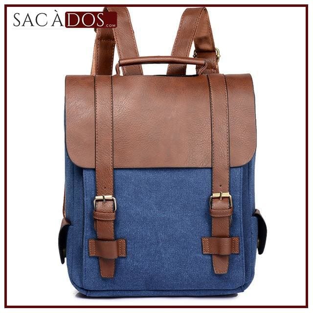 Cartable Adulte Bleu + Canvas Sac a dos Femme