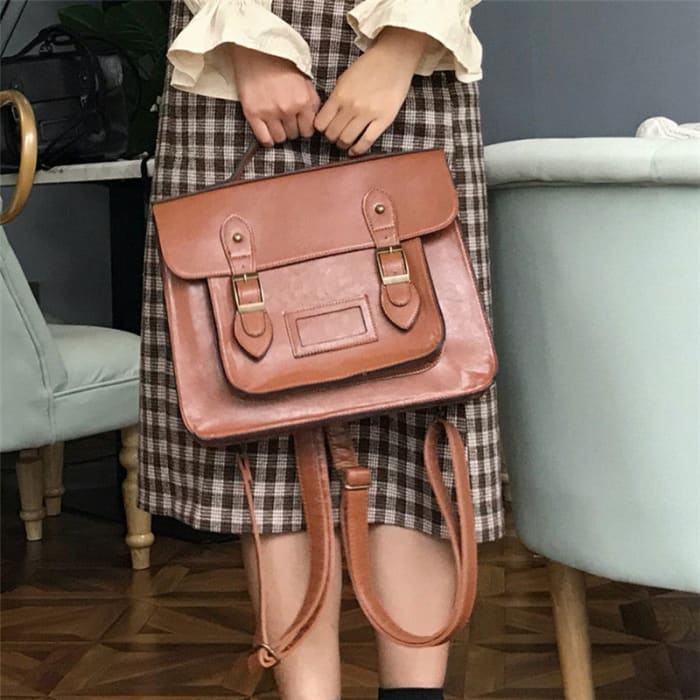 Cartable Femme Chic Marron Sac a dos Femme