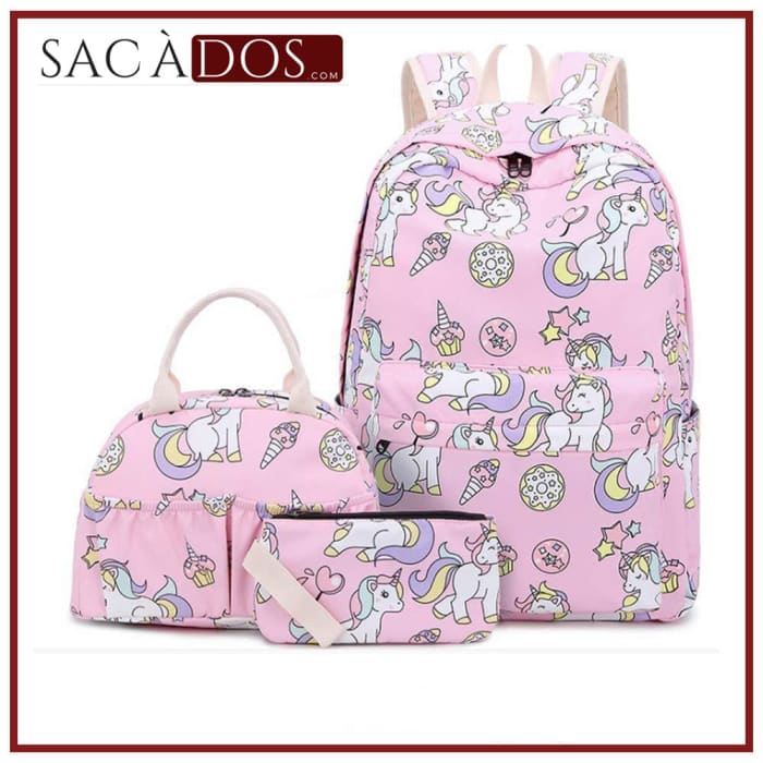 Cartable Licorne Rose Sac à dos Fille