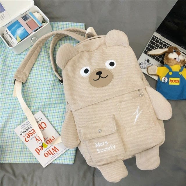 Cartable Ours Khaki Sac à dos Fille