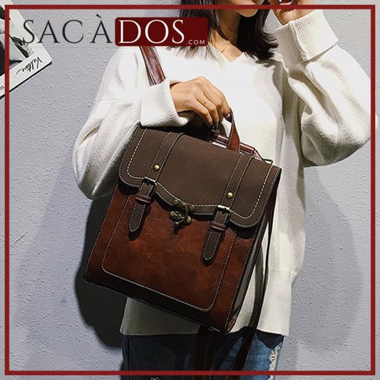 Cartable Simili Cuir Sac a dos Femme
