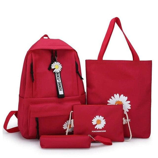 Ensemble Sac Femme Pâquerette Rouge Sac a dos Femme