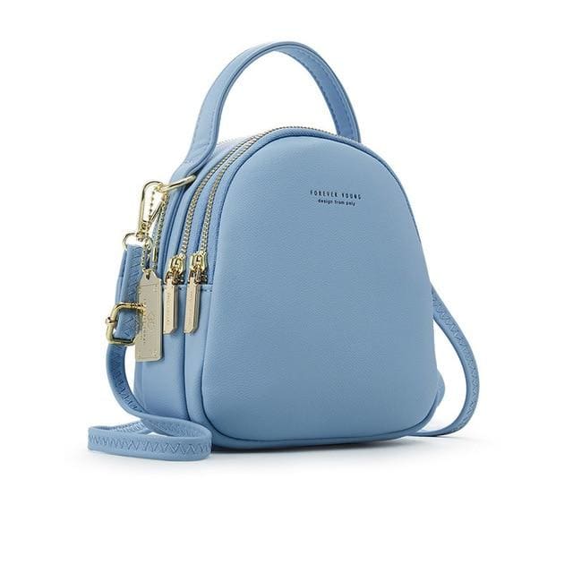 Mini Sac à Dos Pu Bleu Sac a dos Femme