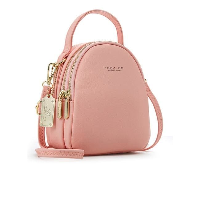 Mini Sac à Dos Pu Rose Sac a dos Femme