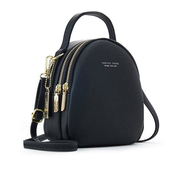 Mini Sac à Dos Pu Noir Sac a dos Femme