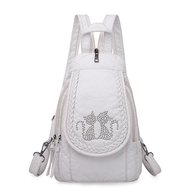 Petit Sac à Dos Femme Blanc-2 Sac a dos Femme