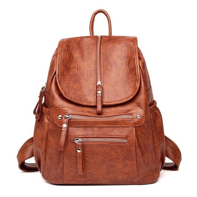 Petit Sac à Dos Femme Cuir Marron Sac a dos Femme