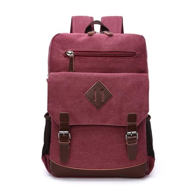 Sac Cartable Vintage Rouge Sac a dos Femme