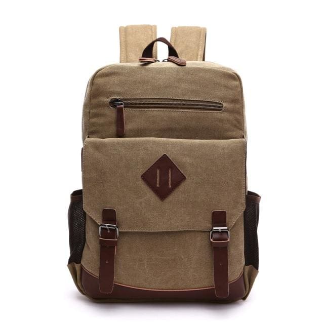 Sac Cartable Vintage Khaki Sac a dos Femme
