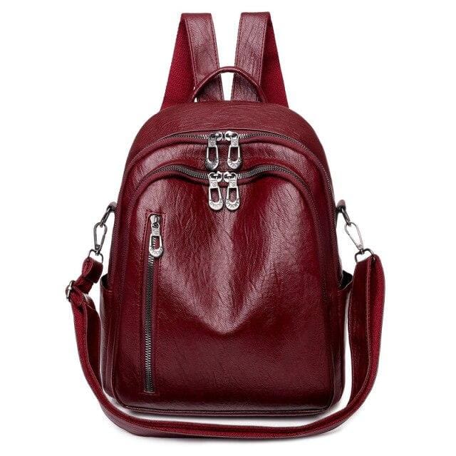 Sac De Ville Femme Rouge 24x31x10cm Sac a dos Femme