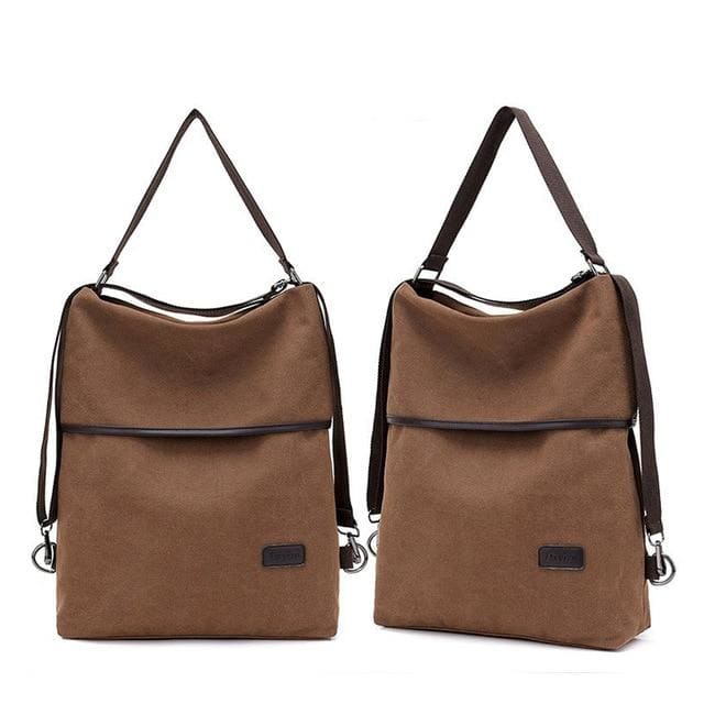 Sac En Toile Vintage Marron Sac a dos Femme