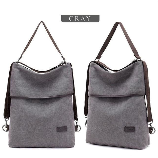 Sac En Toile Vintage Gris Sac a dos Femme