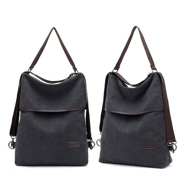 Sac En Toile Vintage Noir Sac a dos Femme