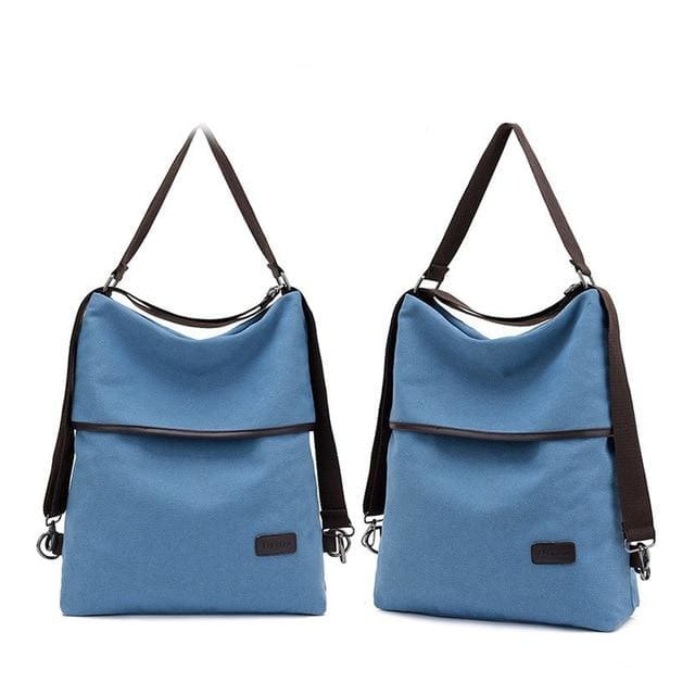 Sac En Toile Vintage Bleu Sac a dos Femme