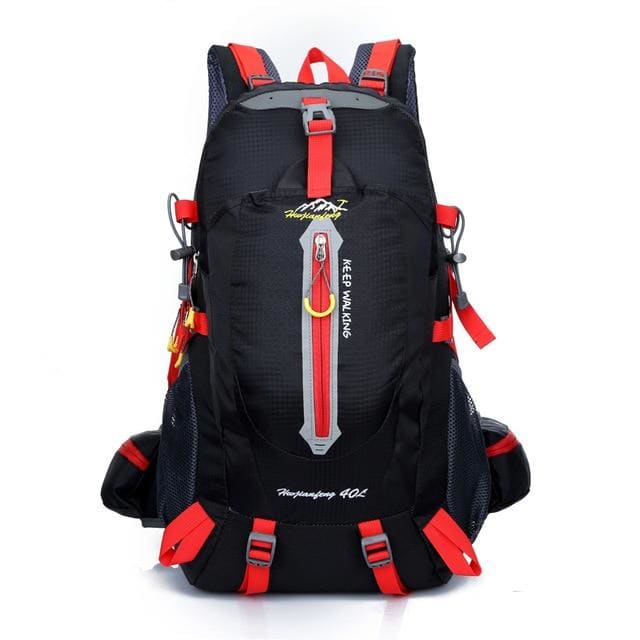 Sac Randonnée 40l Noir-Rouge 40L Sac à dos de Voyage