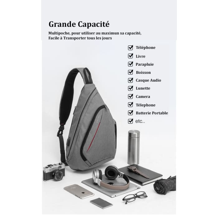Sac à Dos Bandoulière Homme : Urbain, Compact et Imperméable Sac a dos Homme