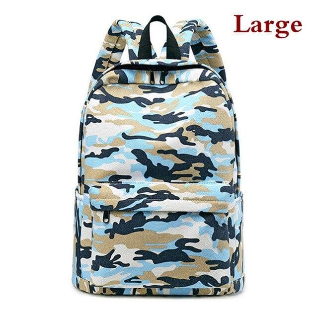 Sac à Dos Camouflage Bleu Large Sac a dos Garcon