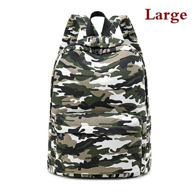 Sac à Dos Camouflage Blanc Large Sac a dos Garcon