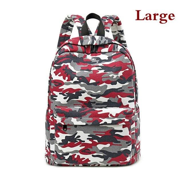 Sac à Dos Camouflage Rouge Large Sac a dos Garcon