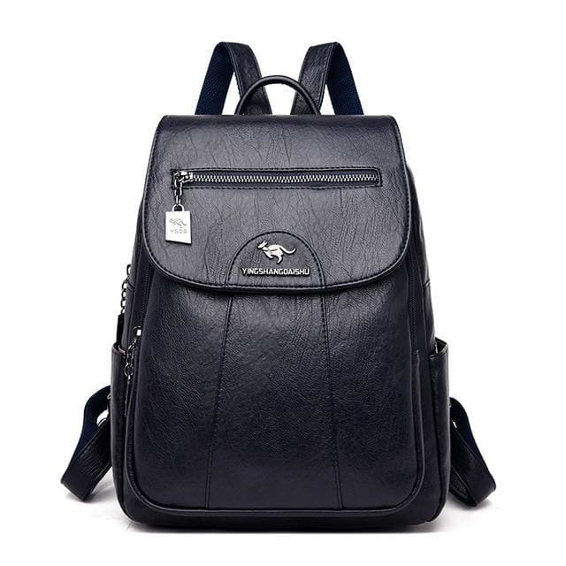 Sac à Dos Cuir Rouge Bleu Sac a dos Femme
