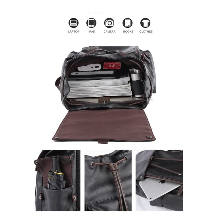 Sac à Dos De Voyage Simili Cuir Homme Sac a dos Homme