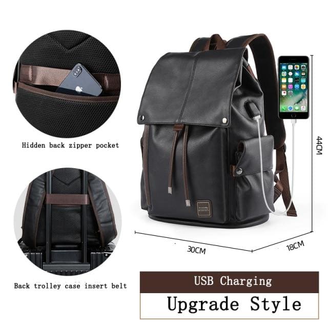 Sac à Dos De Voyage Simili Cuir Homme Default Title Sac a dos Homme