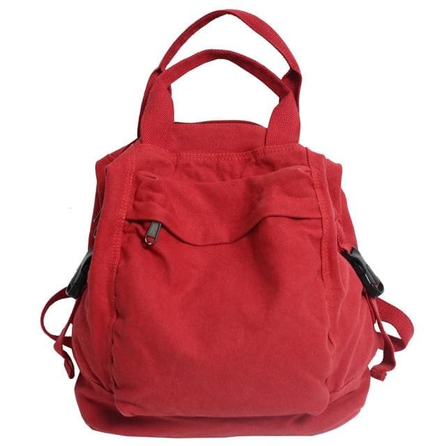 Sac à Dos En Toile Pour Femme Rouge Sac a dos Femme