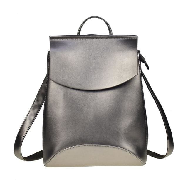 Sac à Dos Faux Cuir Femme Argent Sac à dos Femme