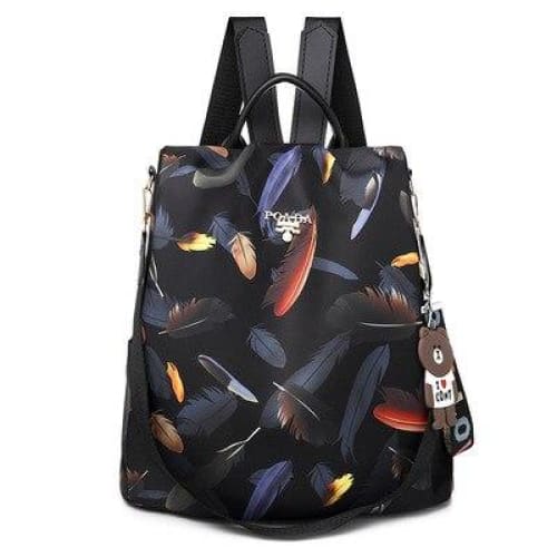 Sac a Dos Femme Fermeture Cachée Plume Sac a dos Femme