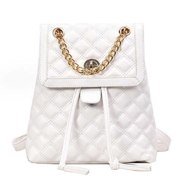 Sac à Dos Femme Matelassé Beige Sac a dos Femme