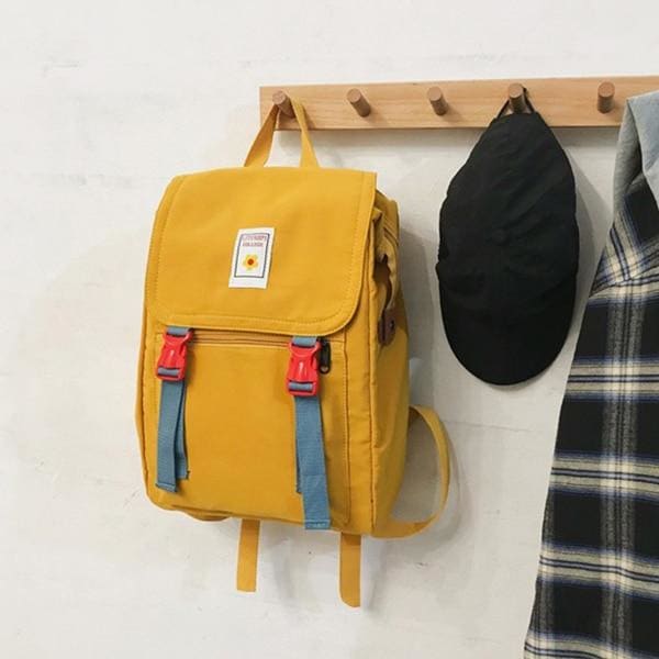 Sac a Dos Femme Rectangulaire Jaune 27cm14cm38cm Sac a dos Femme