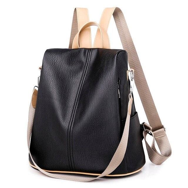 Sac à Dos Fermeture Cachée Noir L28xH31xP14 CM Sac a dos Femme