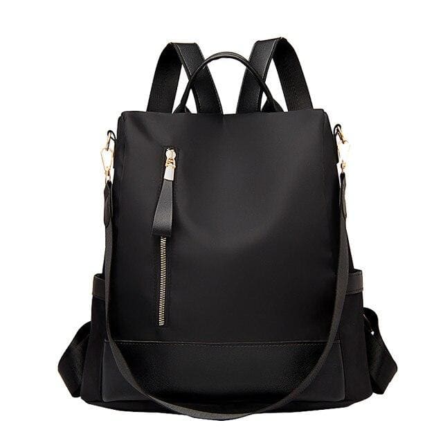 Sac à Dos Fermeture Dans Le Dos Noir Sac a dos Femme