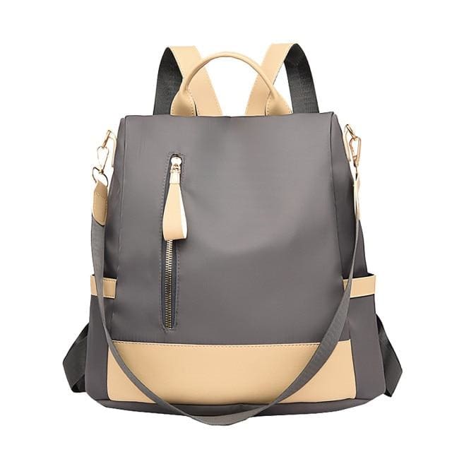 Sac à Dos Fermeture Dans Le Dos Gris Sac a dos Femme