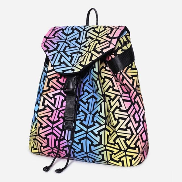 Sac a Dos Holographique Grand Arc en Ciel Sac a dos Femme
