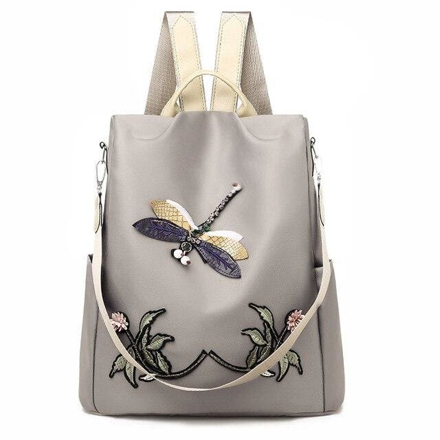 Sac a Dos Libellule Khaki 32x13x33cm Sac a dos Femme