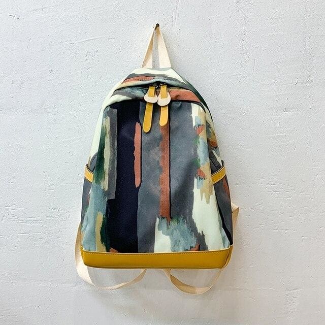 Sac a Dos Nylon Léger Jaune 28cm x 14cm x 37cm Sac a dos Femme