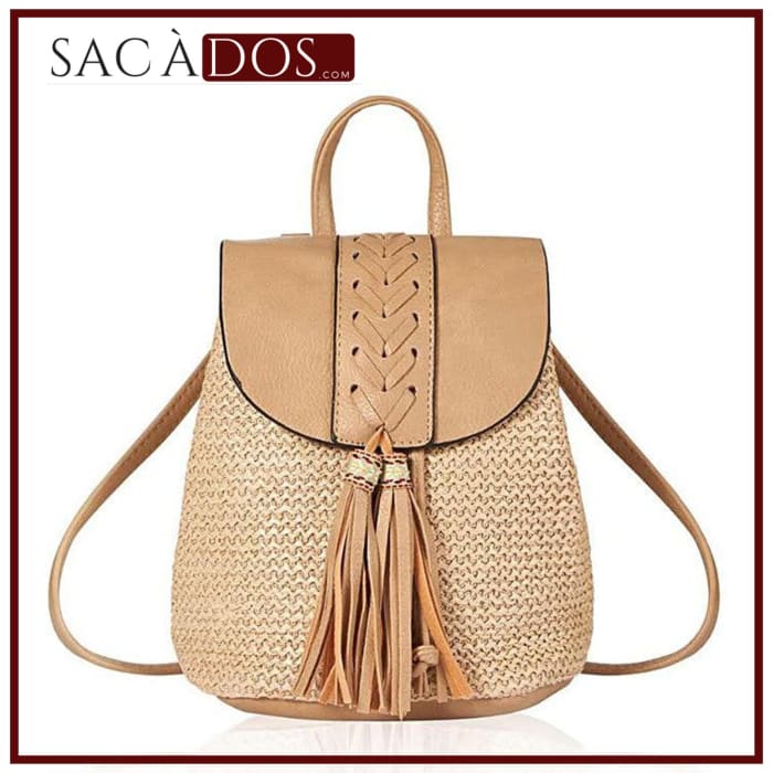Sac a Dos Paille Tressée Sac a dos Femme
